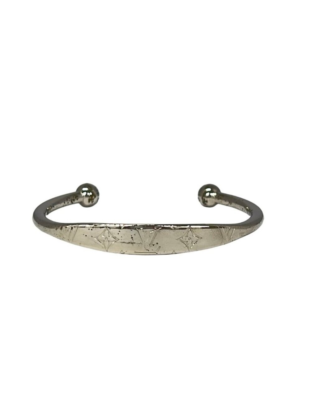 Louis Vuitton Bangle M Jungkook Monogram Silver Bracelet